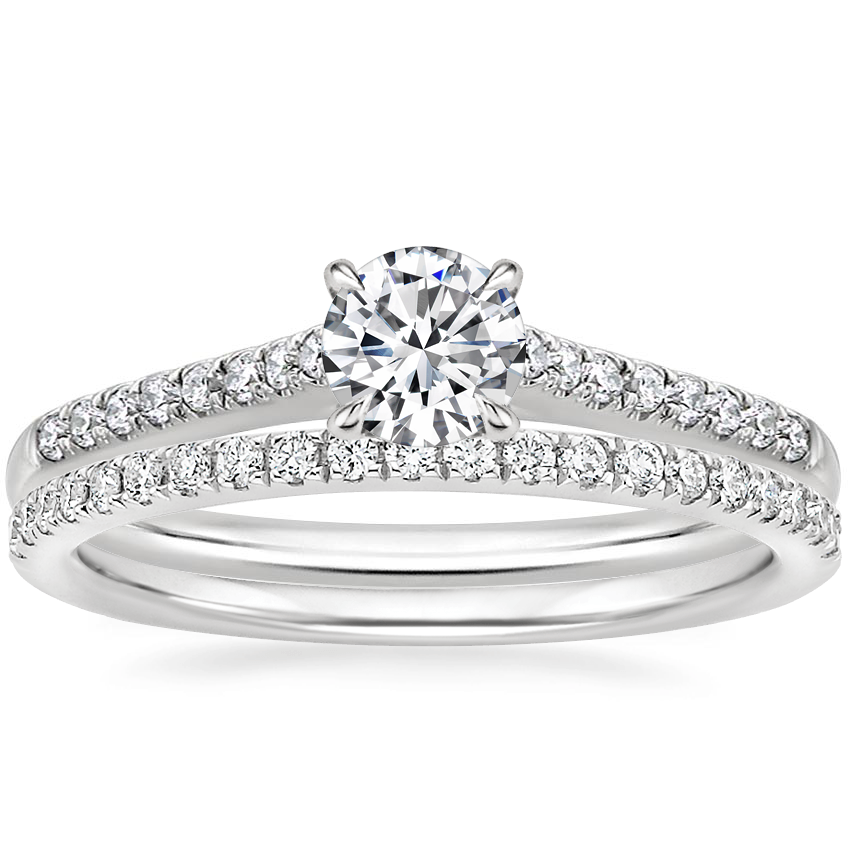 18K White Gold Lissome Diamond Ring 1 10 ct. tw. with Ballad